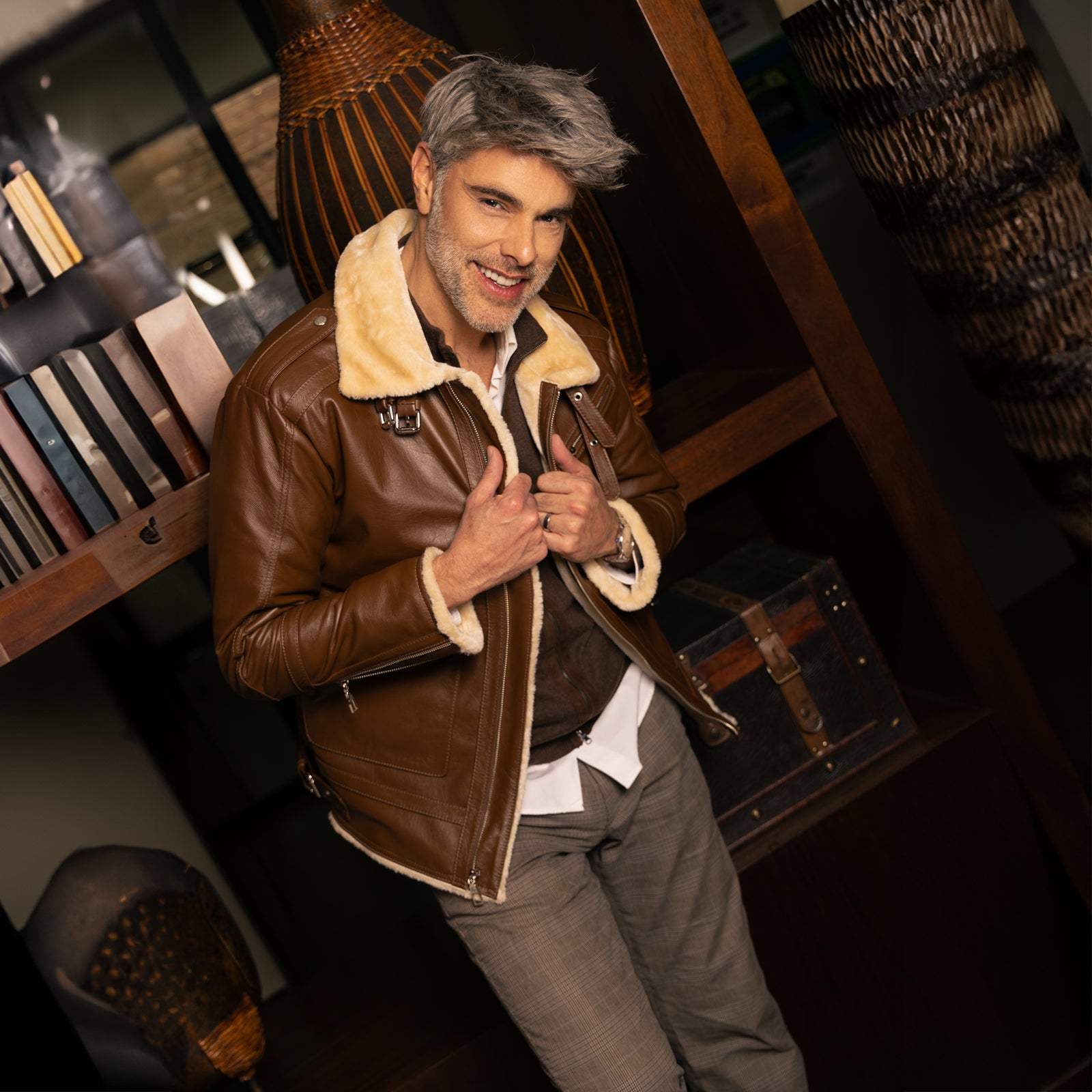 BOMBER JACKET WALNUT OPEN
