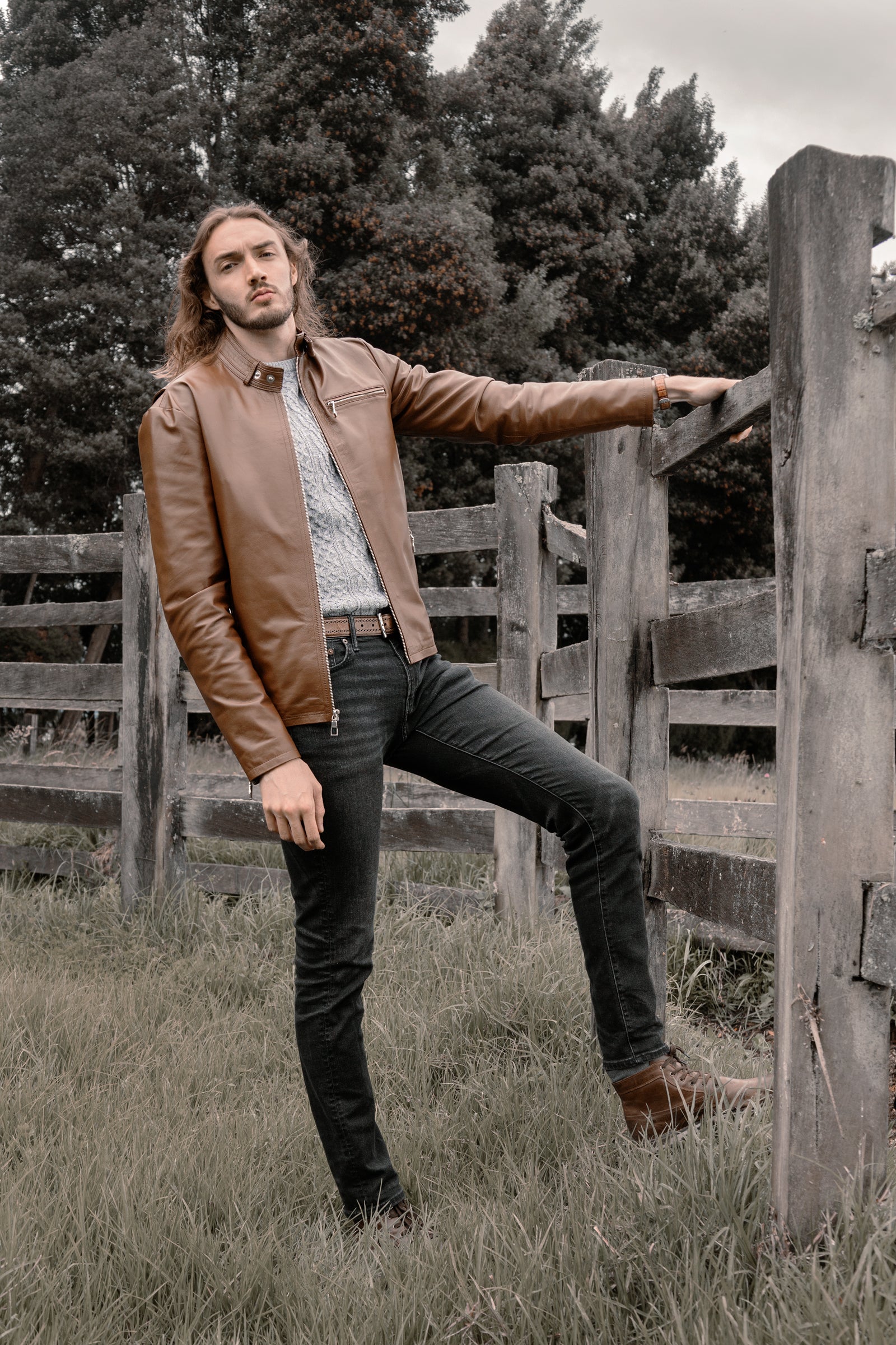 RACER JACKET WALNUT GRASS MODEL
